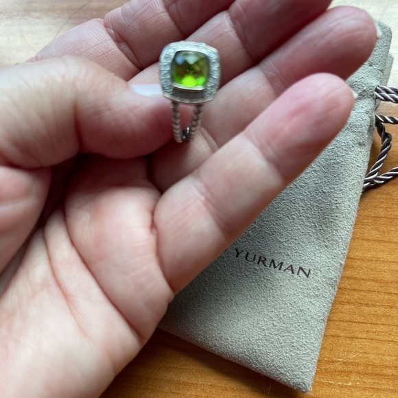 David Yurman Peridot & diamond ring - Picture 4 of 9